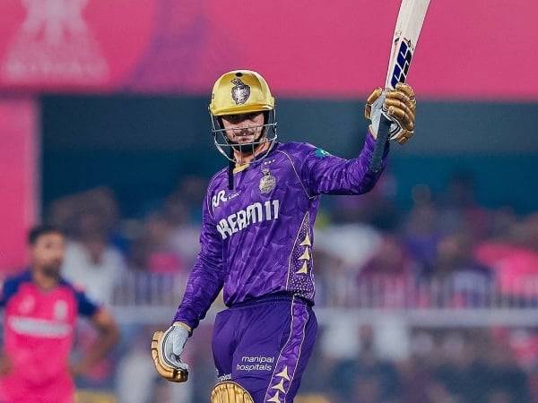 Quinton de Kock smashed a blistering unbeaten knock of 97 runs in the RR vs KKR IPL 2025 match